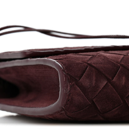 Bottega Veneta Suede Intrecciato Long Andiamo Top Handle Deep Mahogany 9 of 12