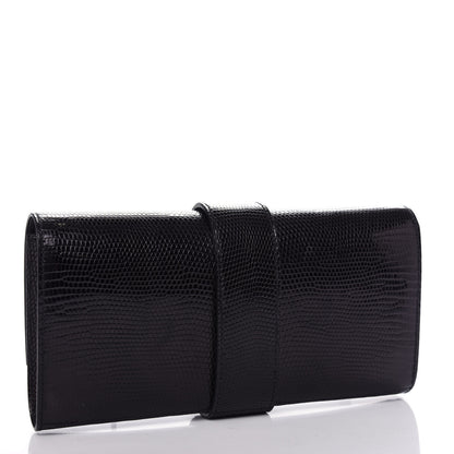 Hermes Lizard Medor Clutch 23 Black 3 of 8
