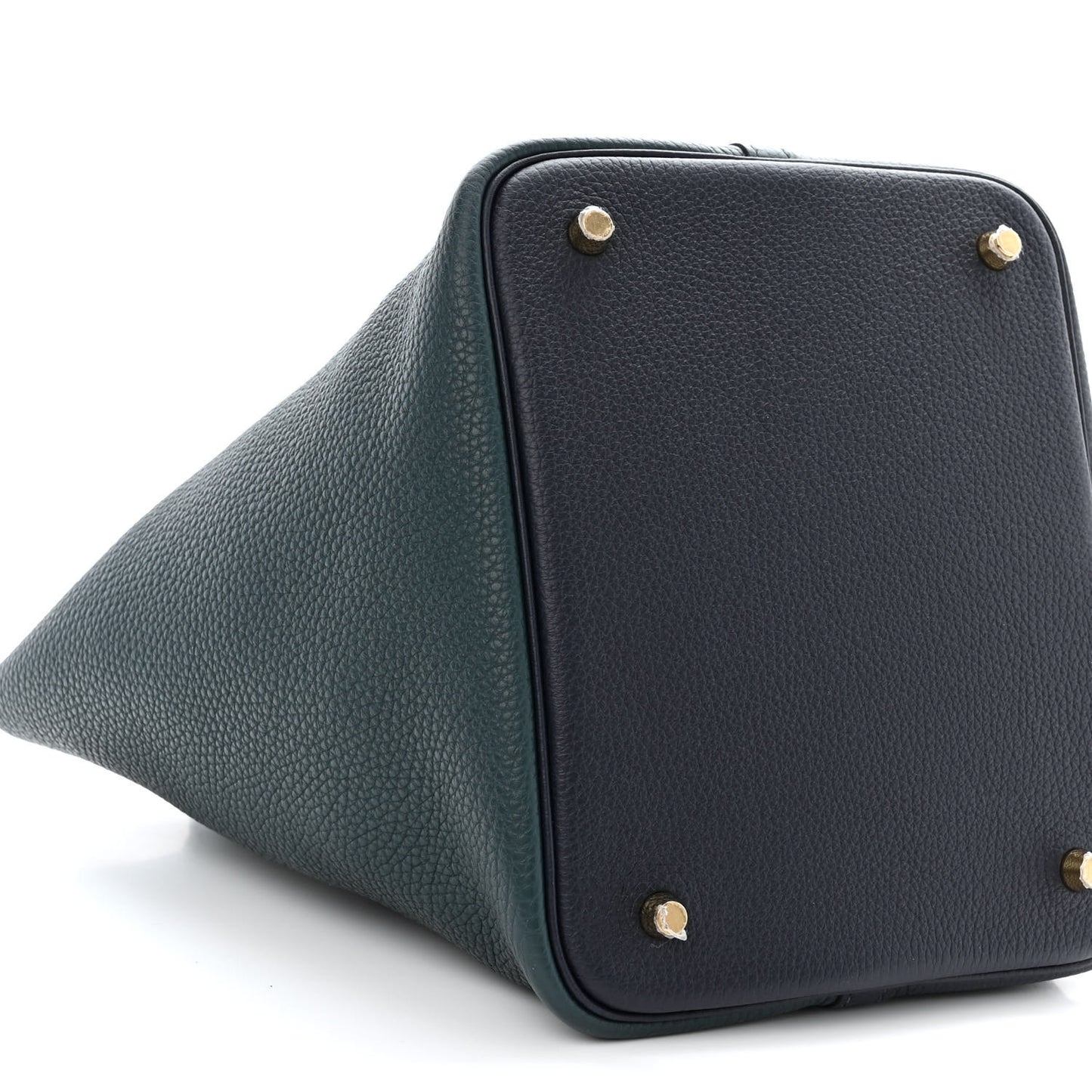 Taurillon Clemence Casaque Picotin Lock 22 MM Vert Cypres Bleu Nuit Black