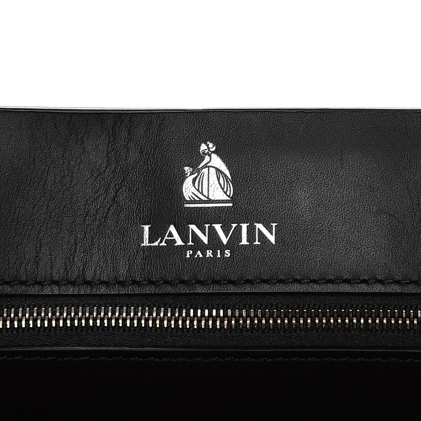 Hammered Calfskin Large Happy Edgy Shoulder Bag Black