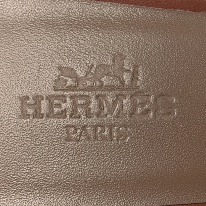 Hermes Calfskin Oasis Sandals 37 Gold 9 of 11