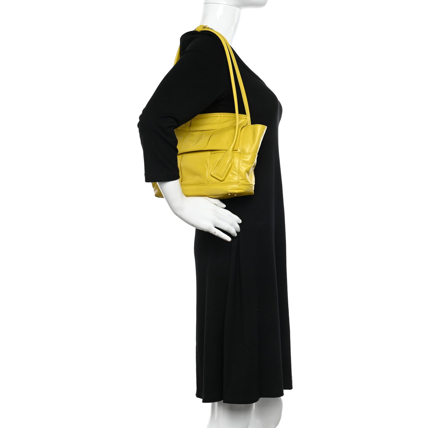 Paper Calfskin Maxi Intrecciato Small Arco Mirabelle