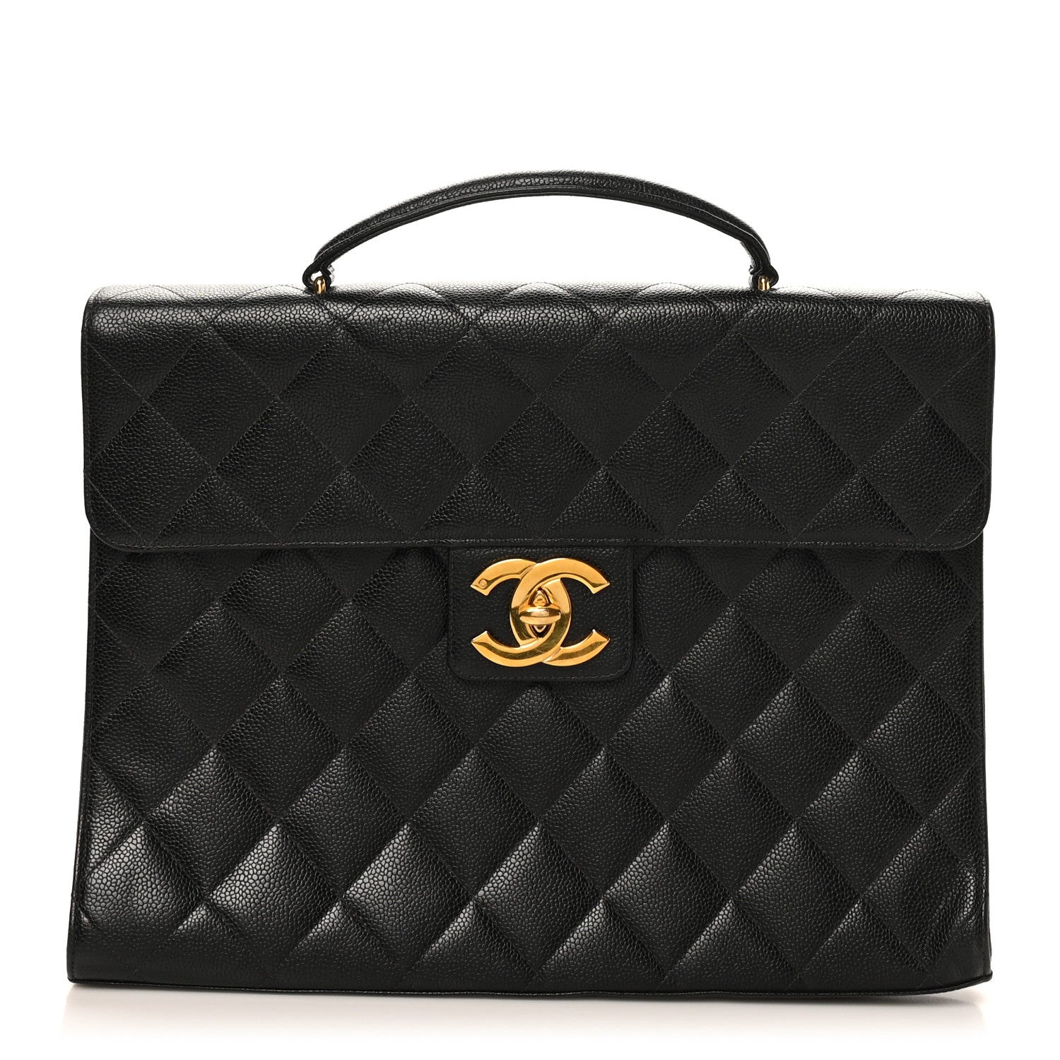 Chanel Caviar Quilted Briefcase Laptop Bag Black 1 of 11