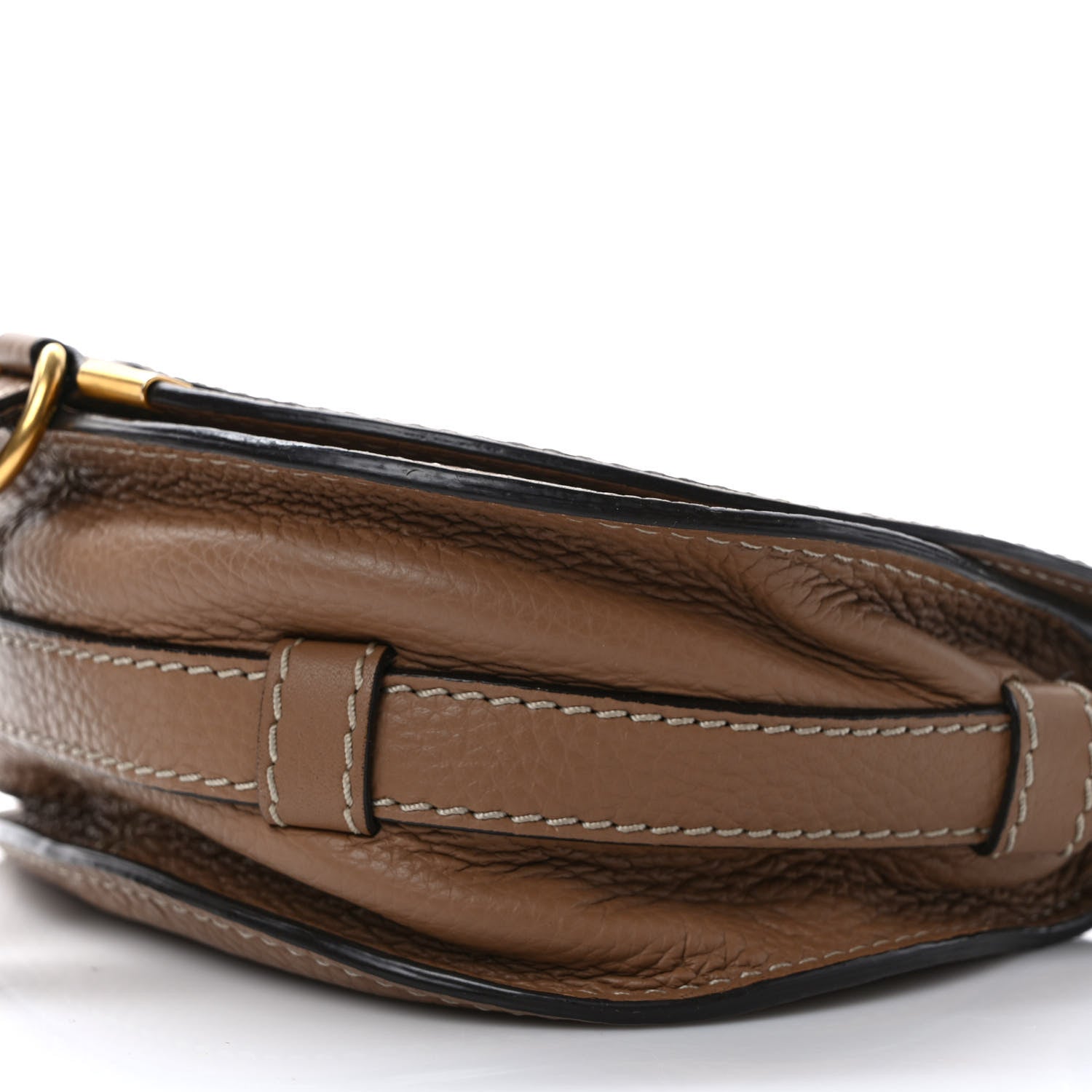Chloe Calfskin Mini Marcie Round Crossbody Bag Nut 8 of 8