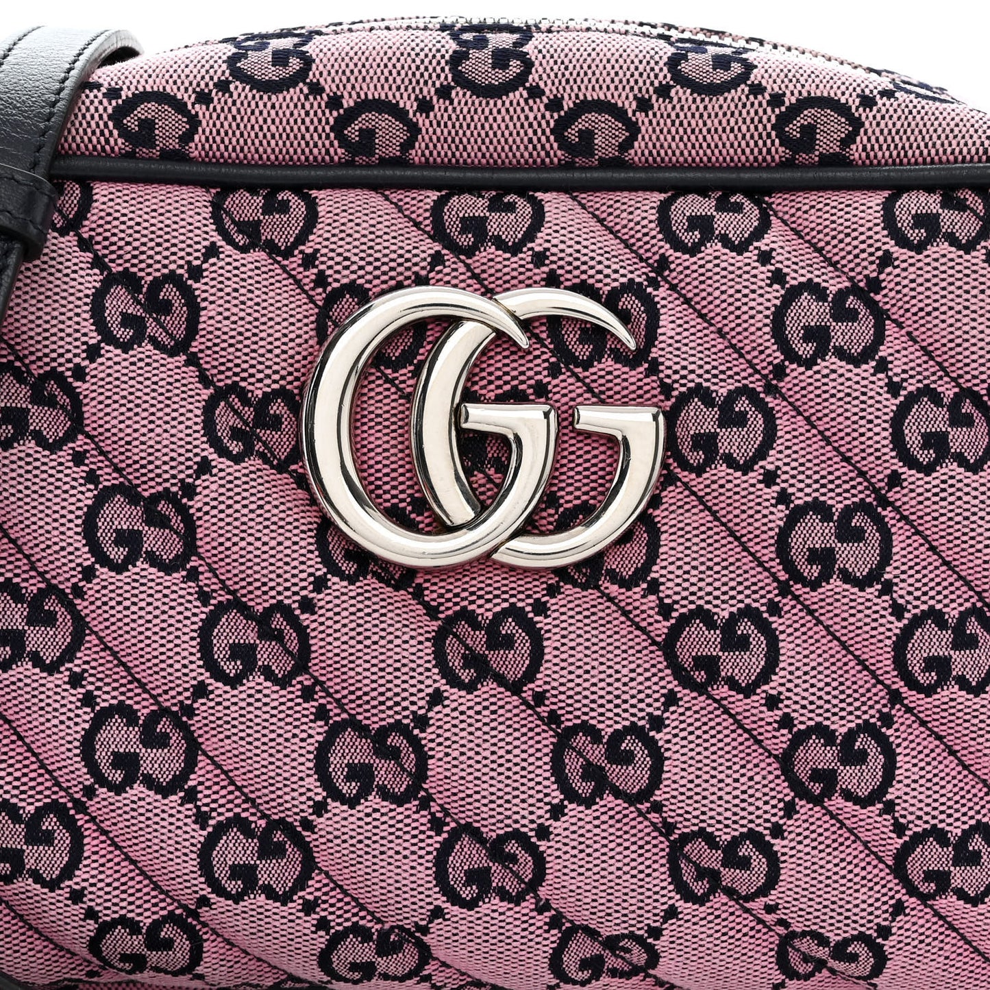 Monogram Multicolor Matelasse Diagonal Small GG Marmont Chain Shoulder Bag Pink Blue
