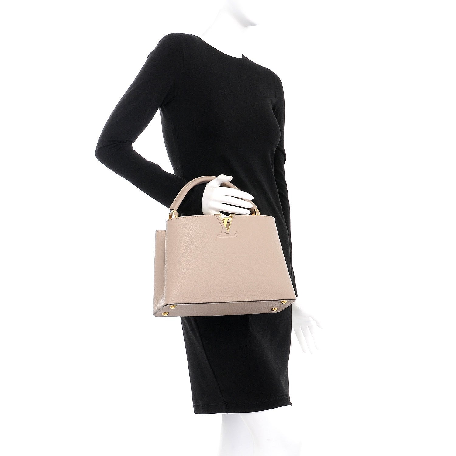 Louis Vuitton Taurillon Capucines PM Galet 3 of 8