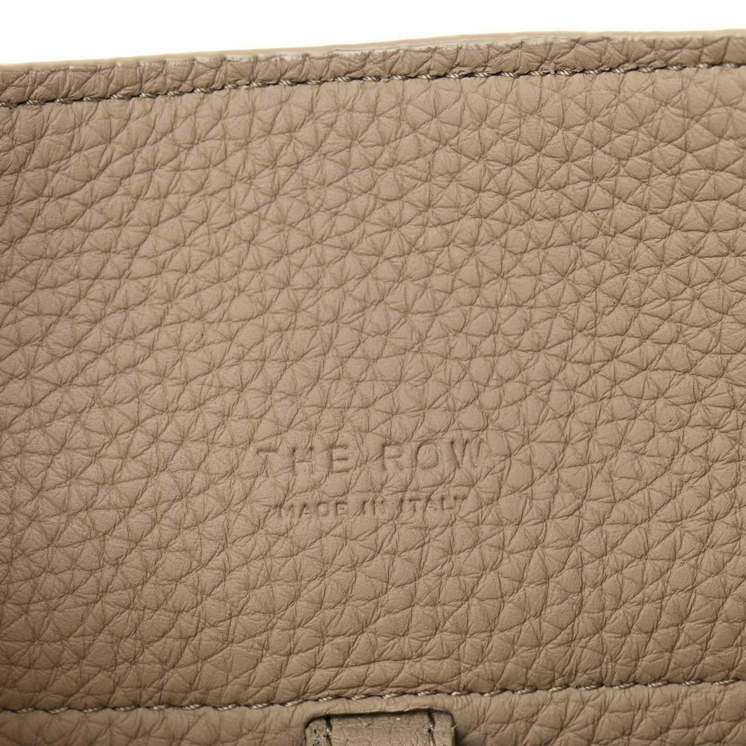 The Row Grained Calfskin Soft Margaux 10 Bag Dark Taupe 6 of 12