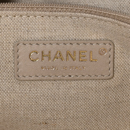 Chanel Mixed Fibers Calfskin Medium Deauville Tote Grey Light Blue 7 of 12