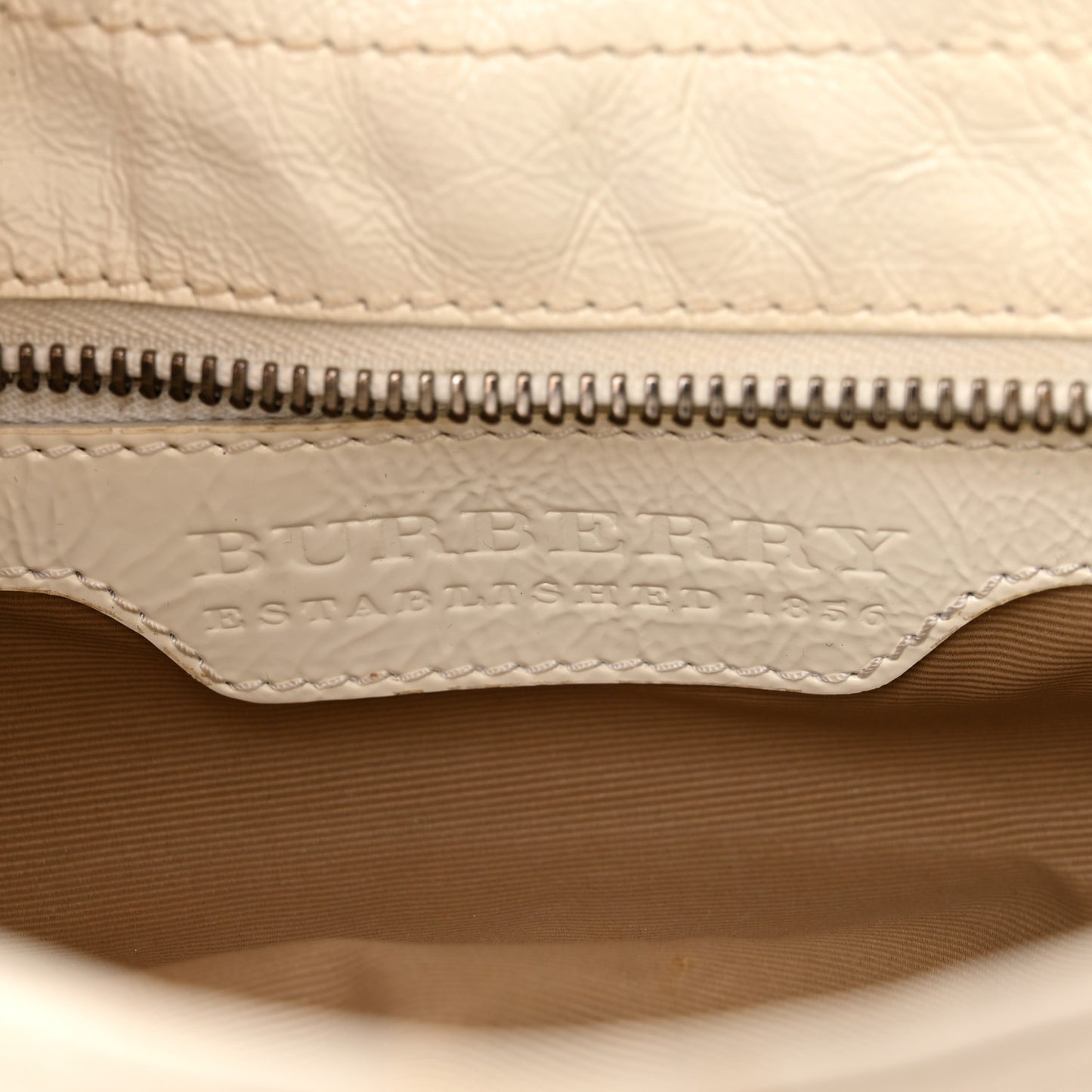 Patent Canvas Woven Nova Check Shoulder Bag White