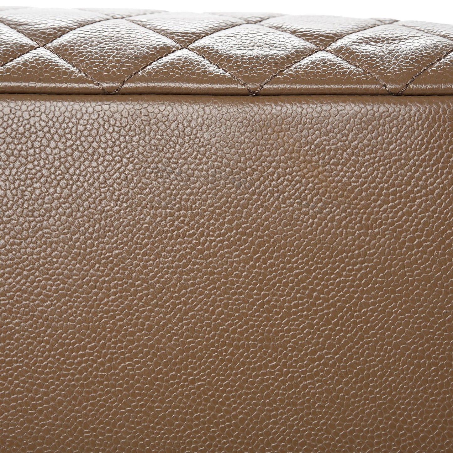 Caviar Quilted XL Grand Shopping Tote GST Dark Beige