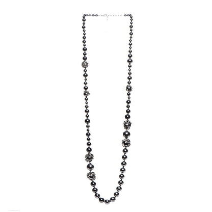 Chanel Graduated Pearl Crystal CC Long Necklace 3 of 6