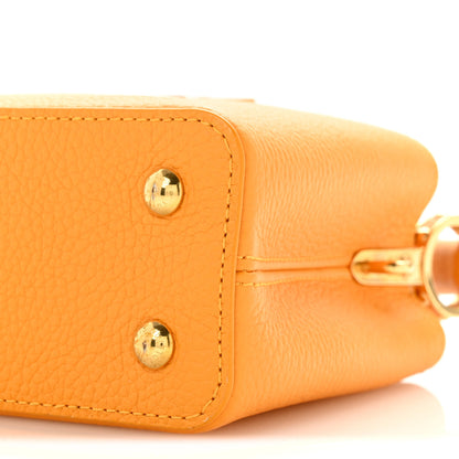 Louis Vuitton Taurillon Mini Capucines Sunbeam Yellow 9 of 11