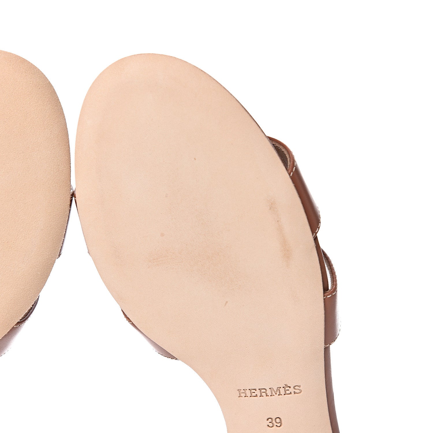 Hermes Calfskin Oasis Sandals 39 Gold 6 of 10