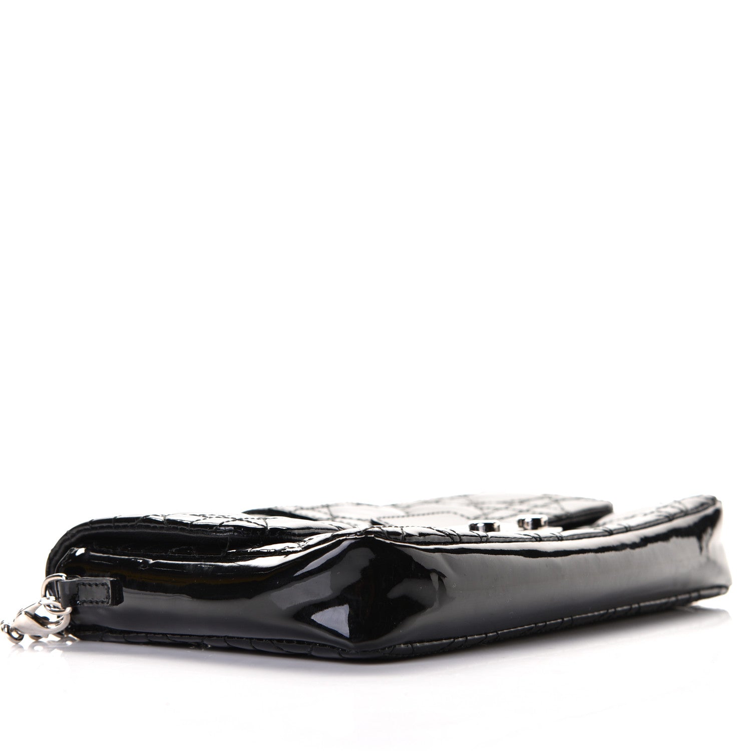 Christian Dior Patent Cannage New Lock Pouch Black 3 of 5