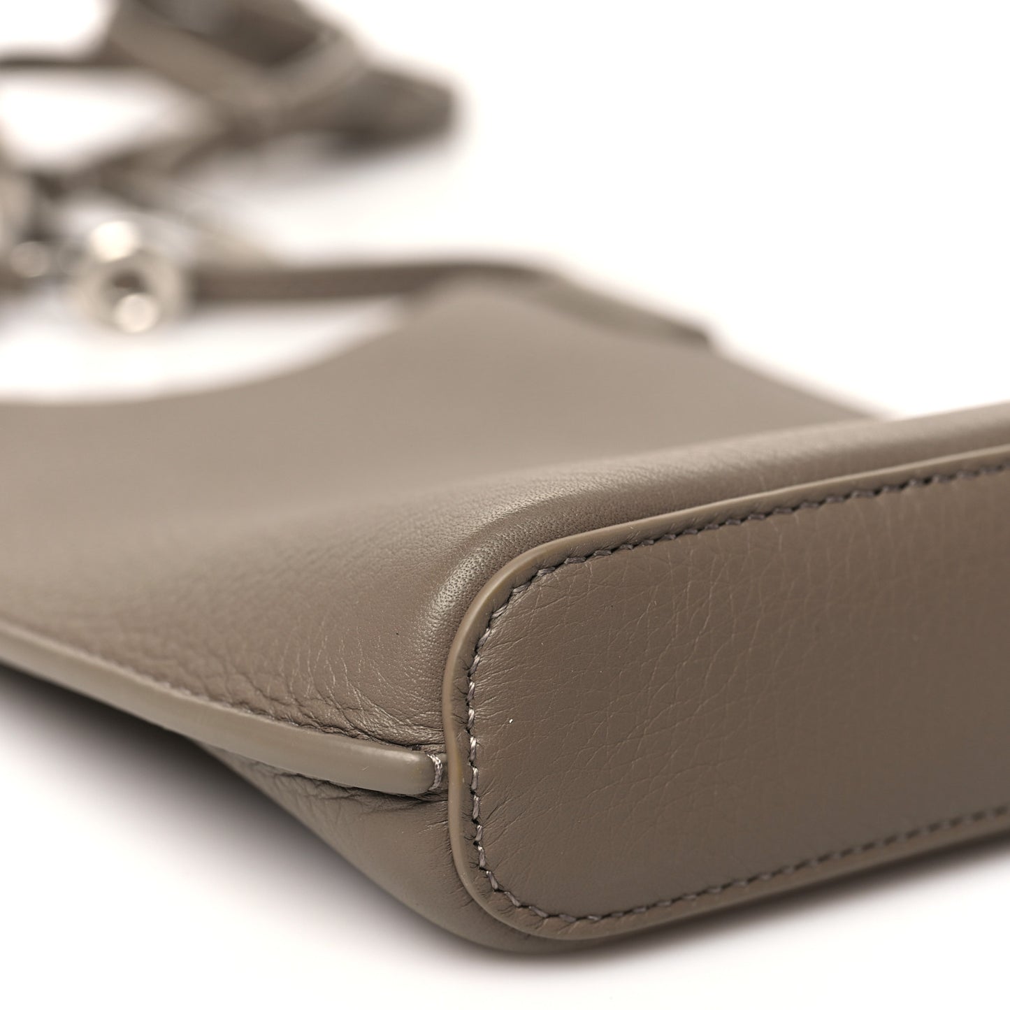 Grained Calfskin Bale Phone Case Warm Mastic