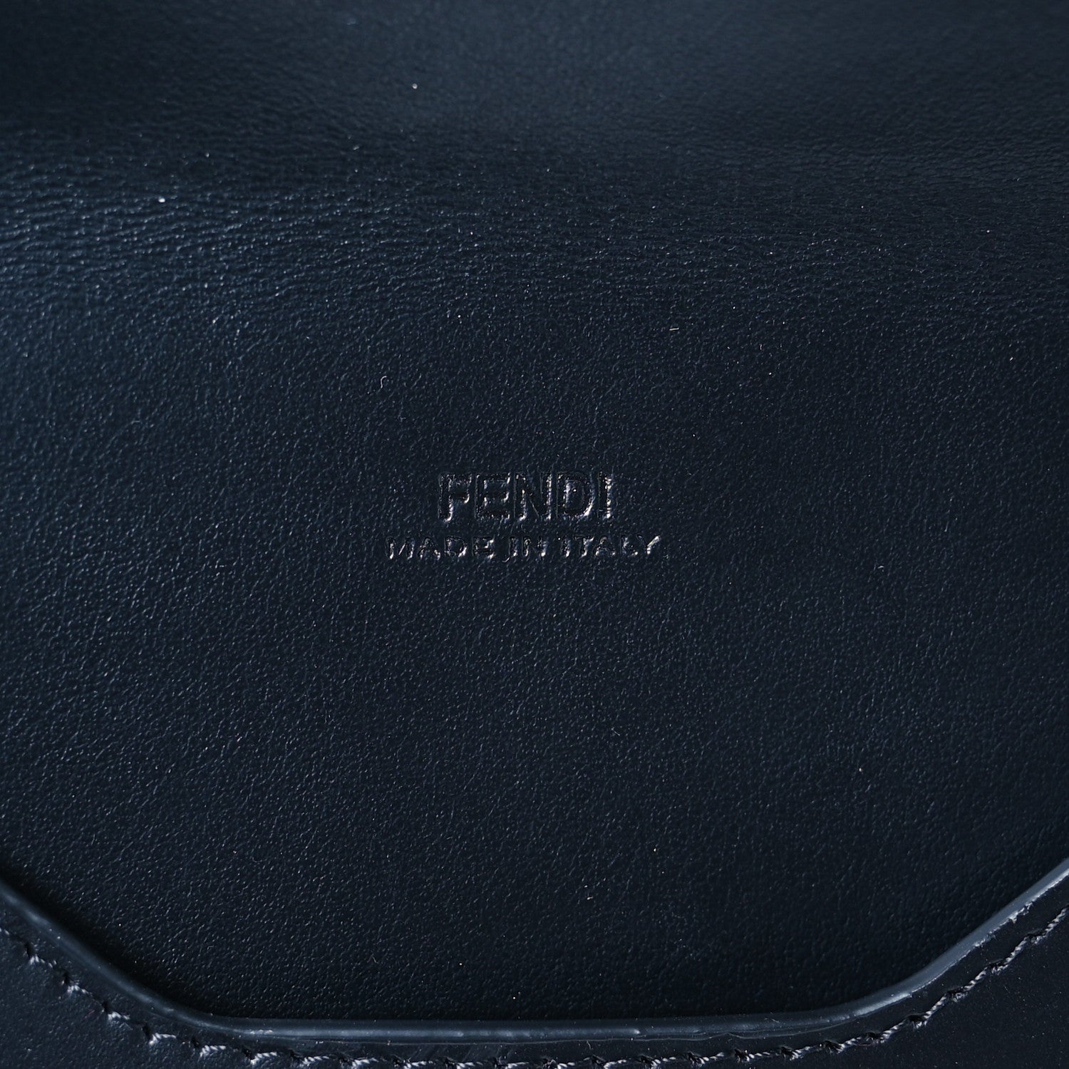 Fendi Vitello King Cruise FF Diamonds Flat Envelope Pouch Black 6 of 7