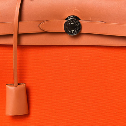 Hermes Toile Vache Hunter Herbag Zip 31 PM Orange 9 of 18