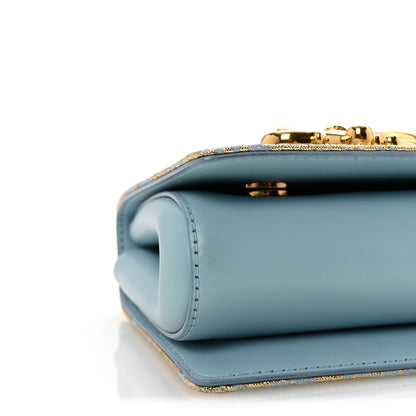 Dolce & Gabbana Brocade DG Girls Shoulder Bag Light Blue 8 of 9