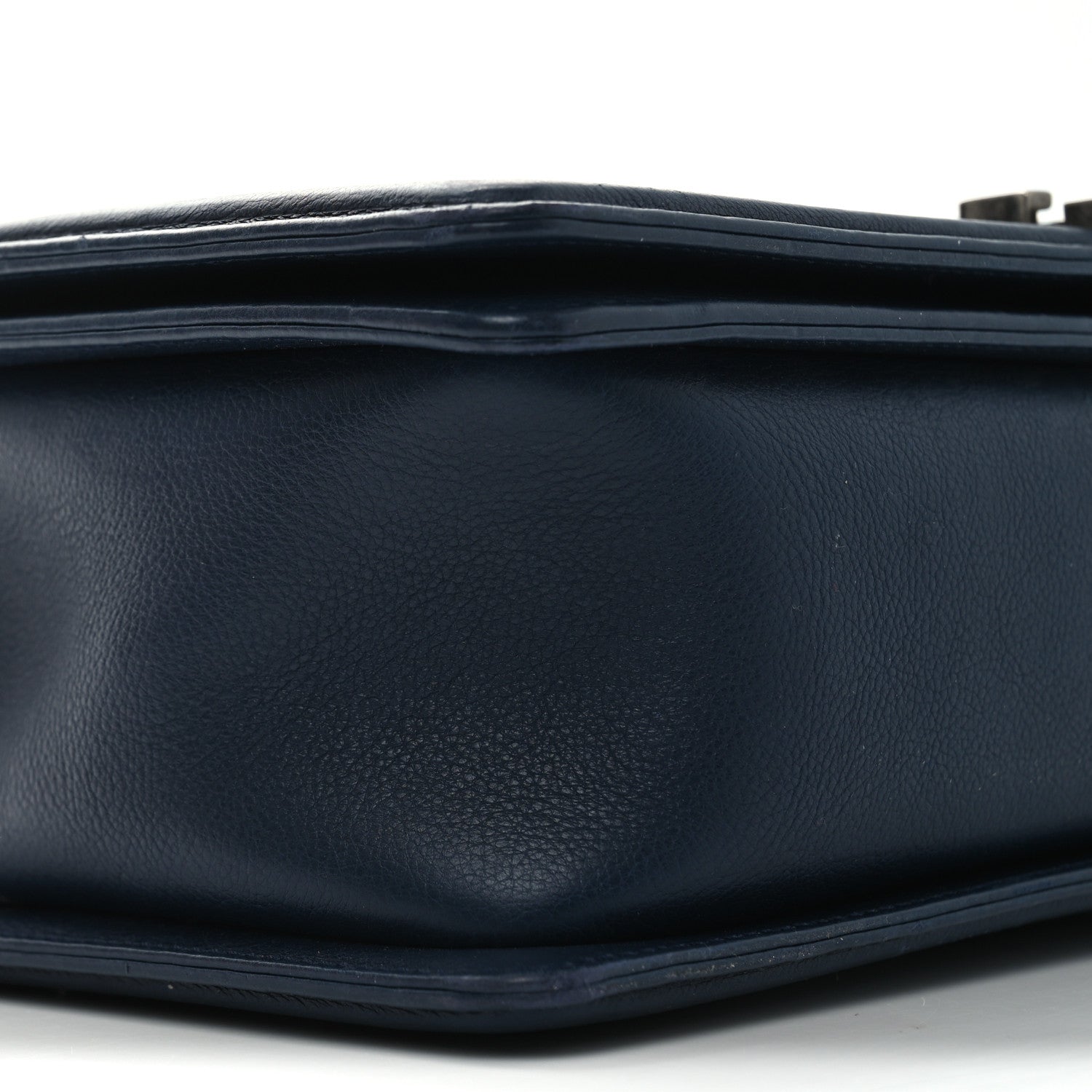 Chanel Calfskin Double Stitch New Medium Boy Flap Navy Blue 9 of 10