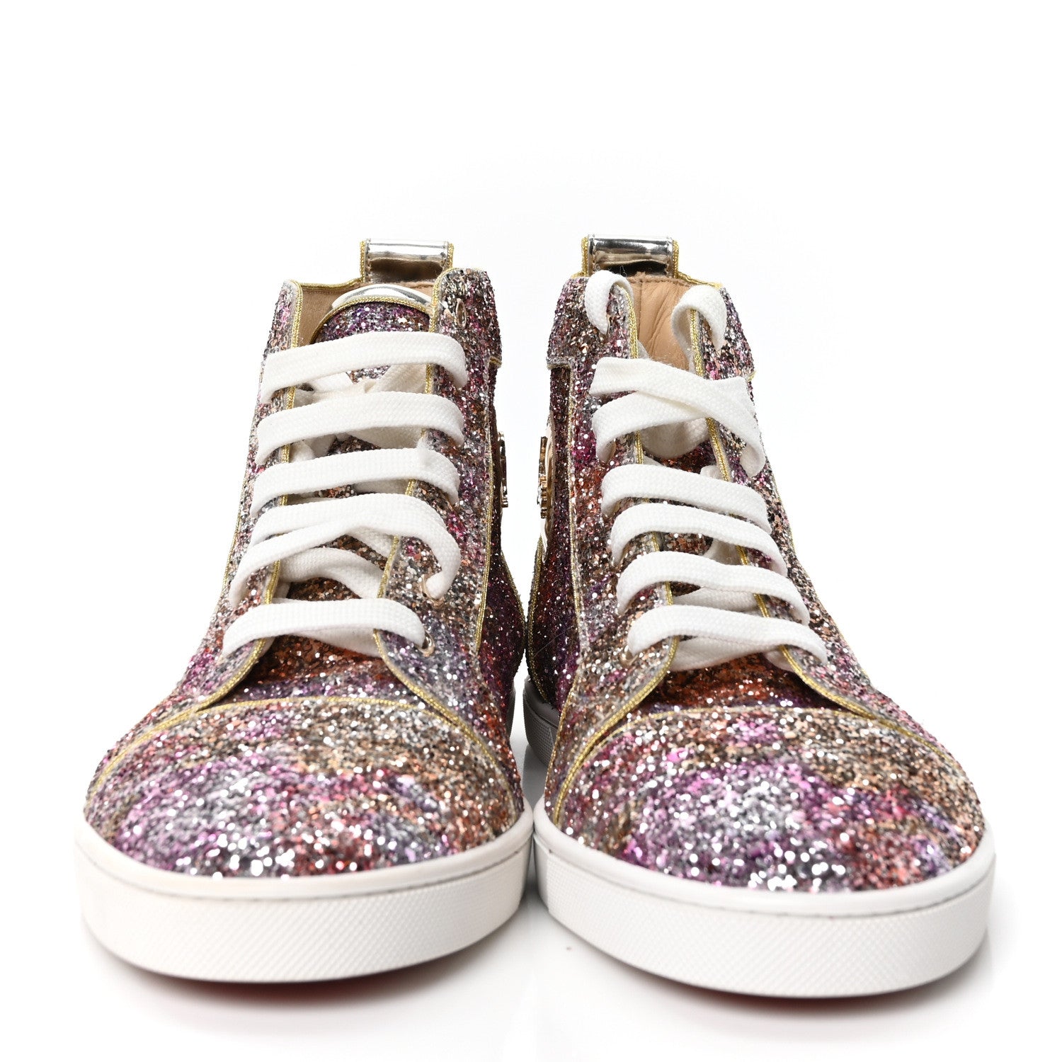 Christian Louboutin Bip Bip Glitter Mens Disco Ball Flat Sneakers 42 Rosette 3 of 8