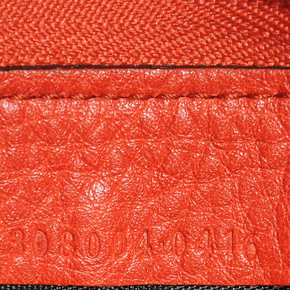 Gucci Pebbled Calfskin Soho Zip Around Wallet Sun Orange 6 of 7