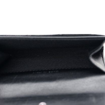 Chanel Lambskin Quilted Flap Card Holder Wallet So Black 5 of 11