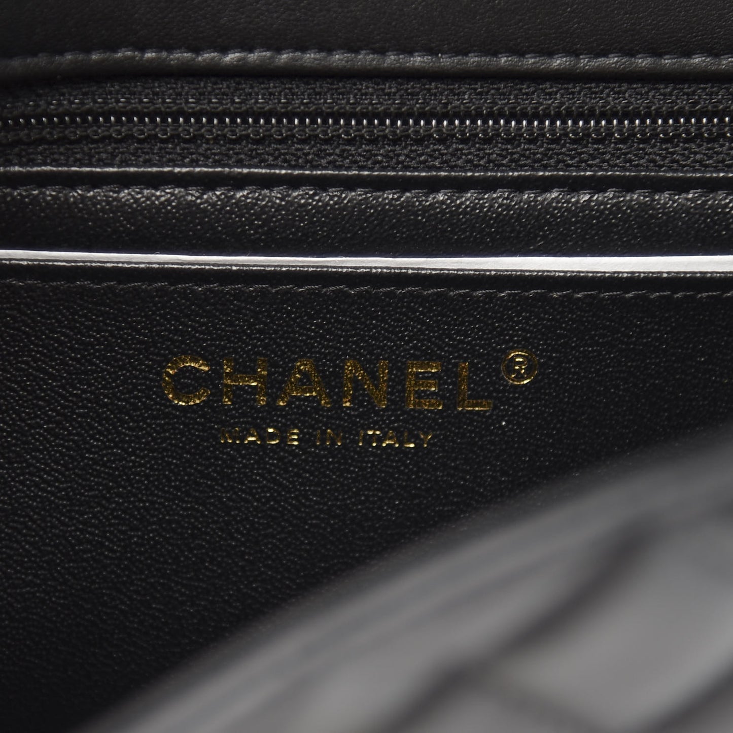 Lambskin Quilted Mini Rectangular Flap Black