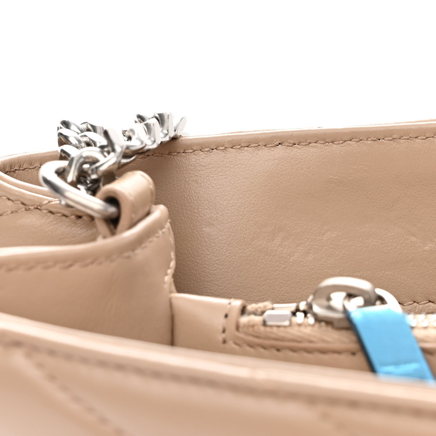 Saint Laurent Calfskin Y Quilted Monogram Medium Loulou Chain Satchel Dark Beige 15 of 15