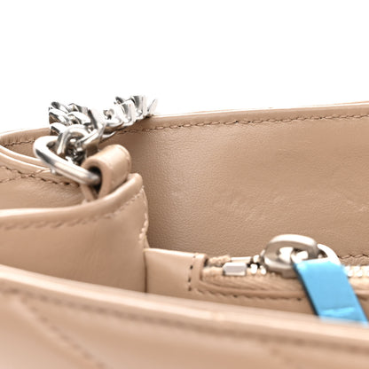Saint Laurent Calfskin Y Quilted Monogram Medium Loulou Chain Satchel Dark Beige 15 of 15