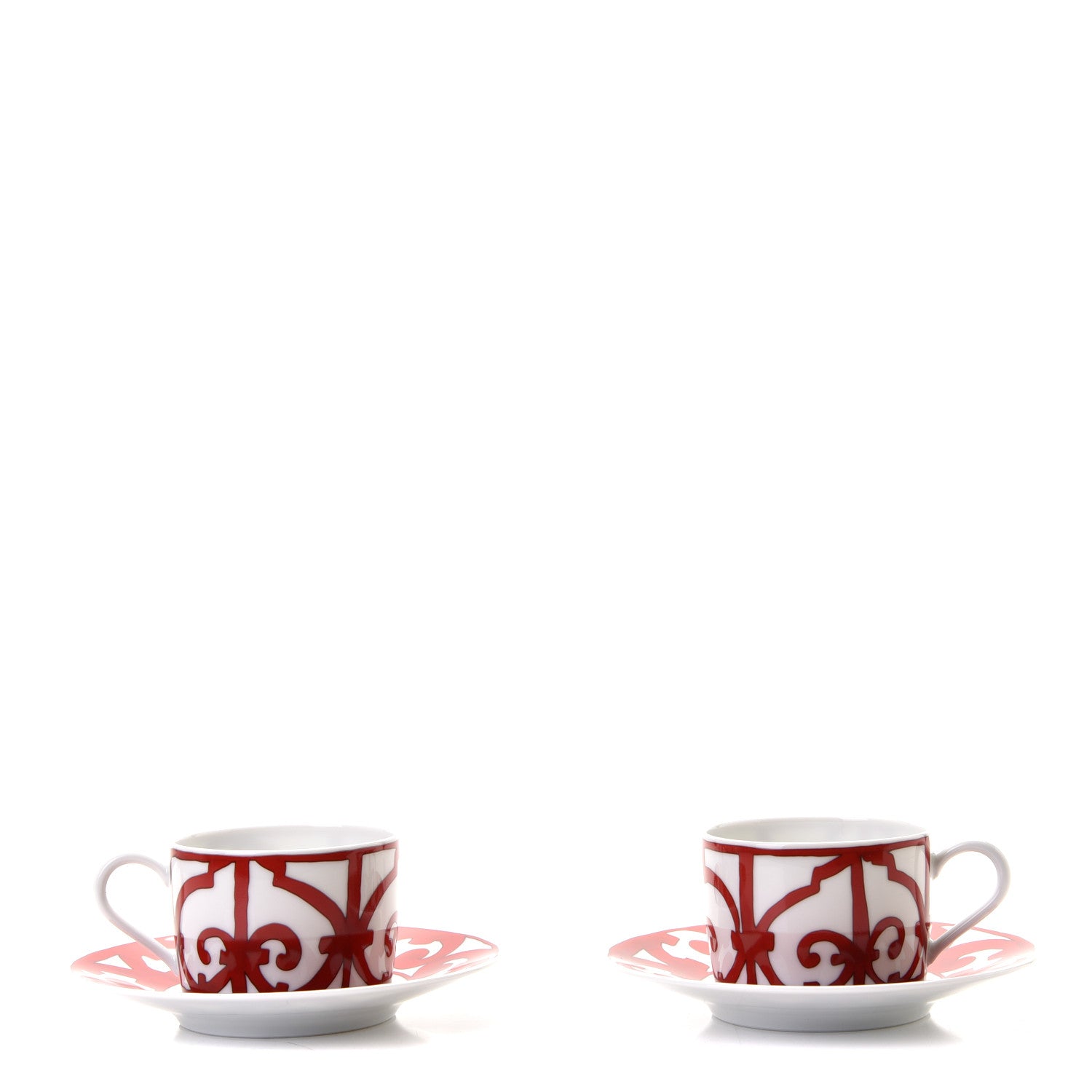 Hermes Porcelain Balcon du Guadalquivir Tea Cup and Saucer Set of 2 1 of 8