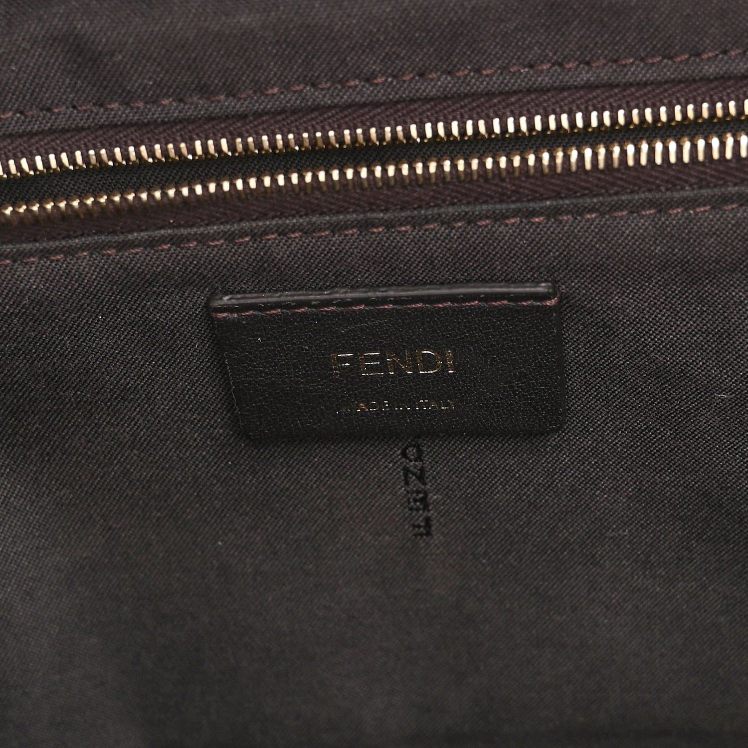 Fendi X FILA Glazed Fabric Vitello Century FF 1974 Mania Belt Bag Mogano Panna Blueberry 6 of 10