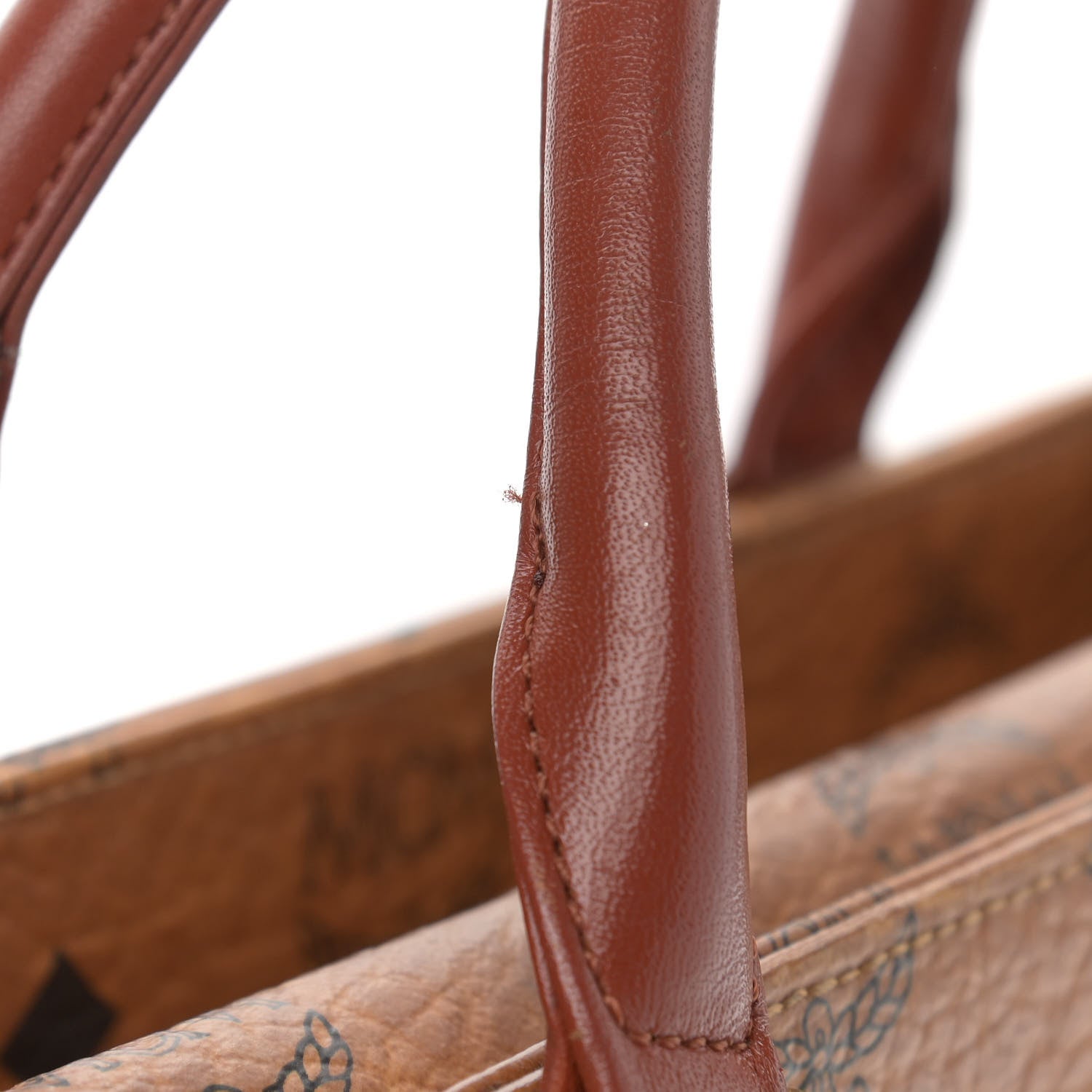 MCM Visetos Small Tote Cognac 10 of 16