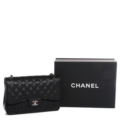 Chanel Caviar Quilted Jumbo Double Flap Black 9 of 9