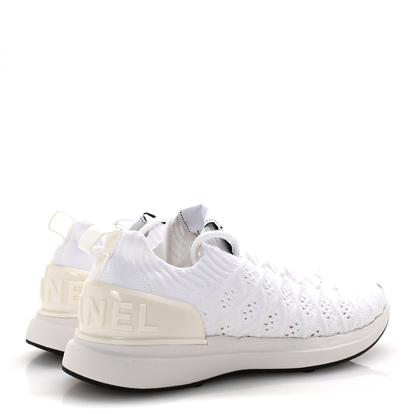 Fabric Logo Sneakers 37 White