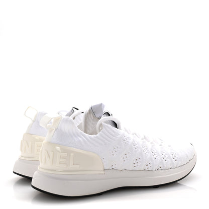 Chanel Fabric Logo Sneakers 37 White 5 of 9