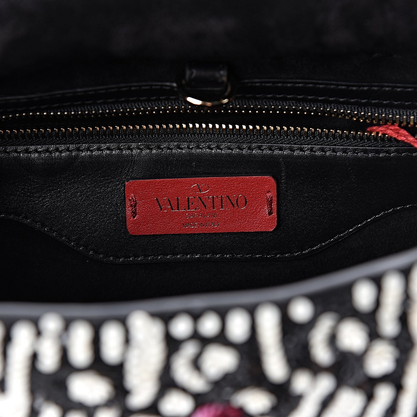 Sequin Calfskin Small Demilune Double Handle Satchel Multi