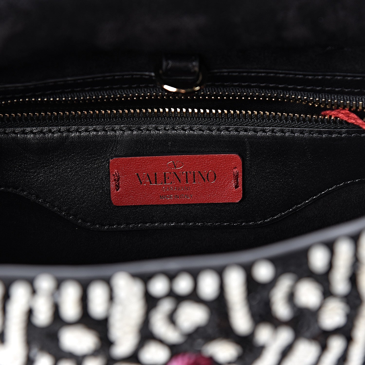 Valentino Garavani Sequin Calfskin Small Demilune Double Handle Satchel Multi 7 of 10