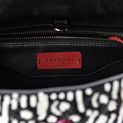 Valentino Garavani Sequin Calfskin Small Demilune Double Handle Satchel Multi 7 of 10