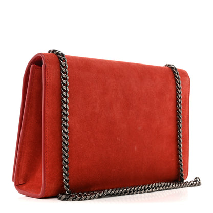 Saint Laurent Suede Star Medium Classic Monogram Kate Satchel Berry Red 3 of 15