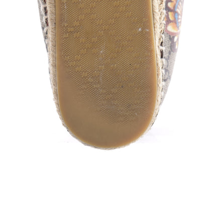 Gucci GG Supreme Monogram Blooms Espadrilles 36.5 Beige Multicolor Dry Rose 11 of 12