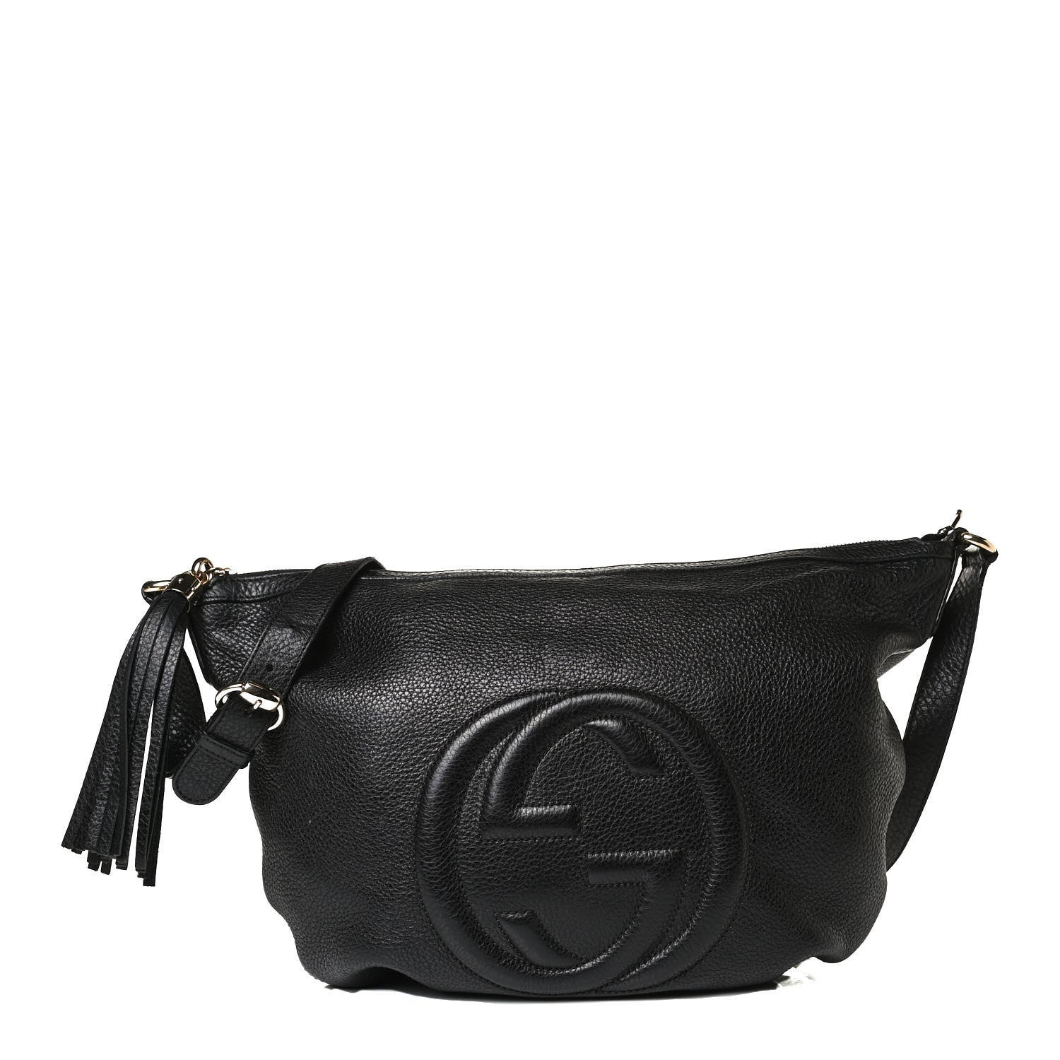 Gucci Pebbled Calfskin Medium Soho Hobo Black 1 of 27