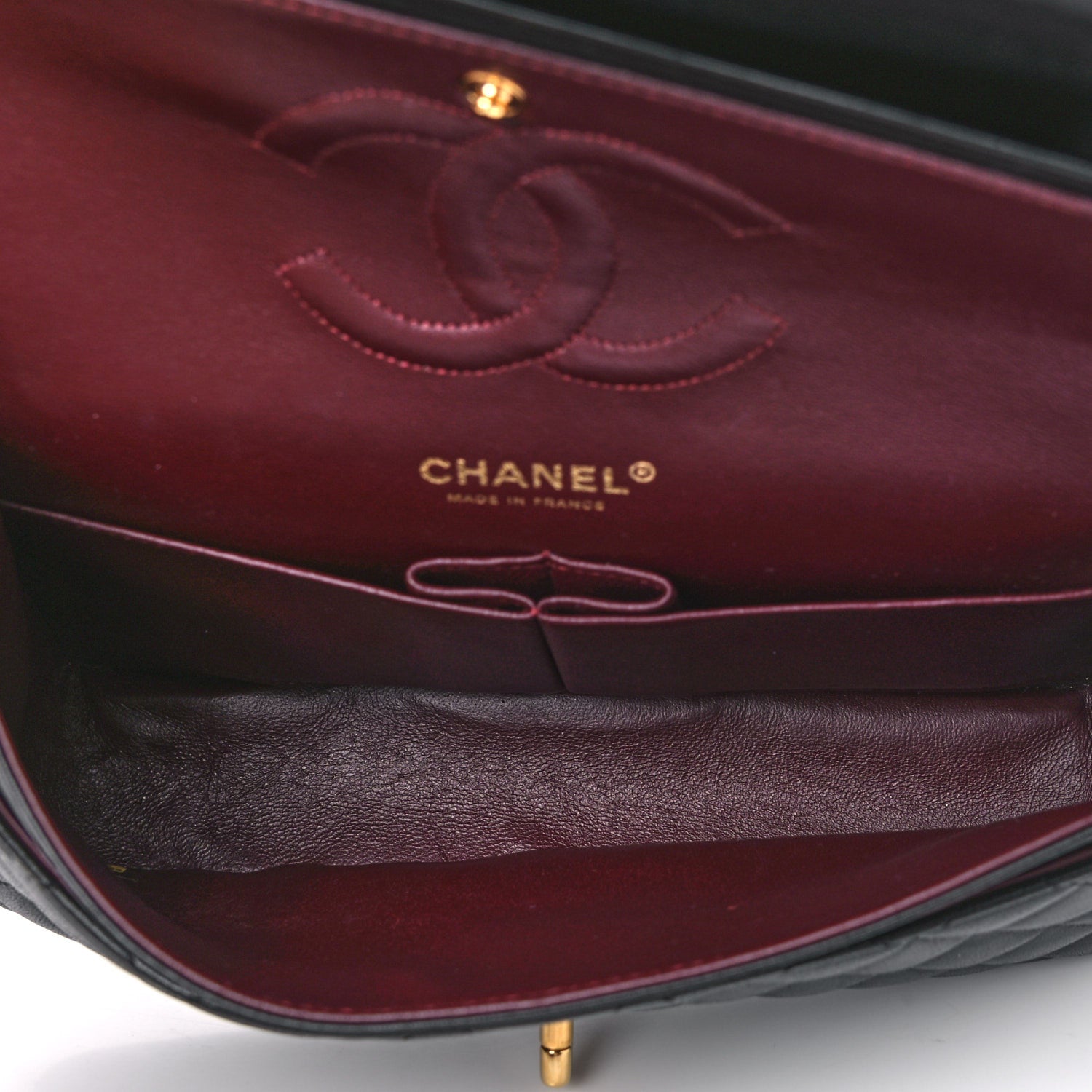 Chanel Lambskin Quilted Medium Double Flap Black 5 of 16