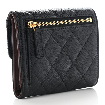 Chanel Caviar Quilted Compact Flap Wallet Black 3 of 8
