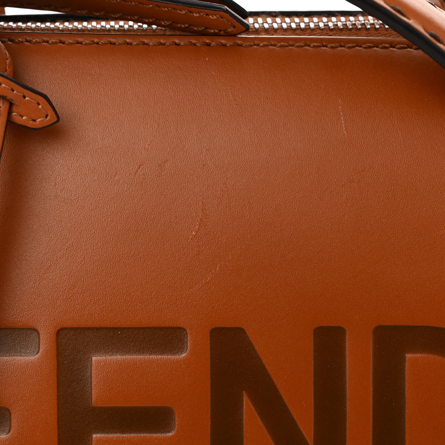 Vitello King Logo Embossed Medium By The Way Boston Bag Cuoio