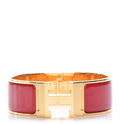 Hermes Enamel Wide Clic Clac H Bracelet PM Red 1 of 5