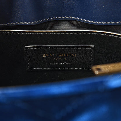Saint Laurent Velvet Y Quilted Monogram Small Loulou Chain Satchel Medium Blue 7 of 21