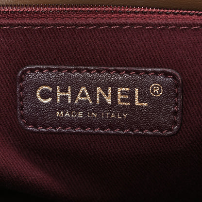 Chanel Calfskin Quilted Small Perfect Edge Tote Dark Beige 5 of 9