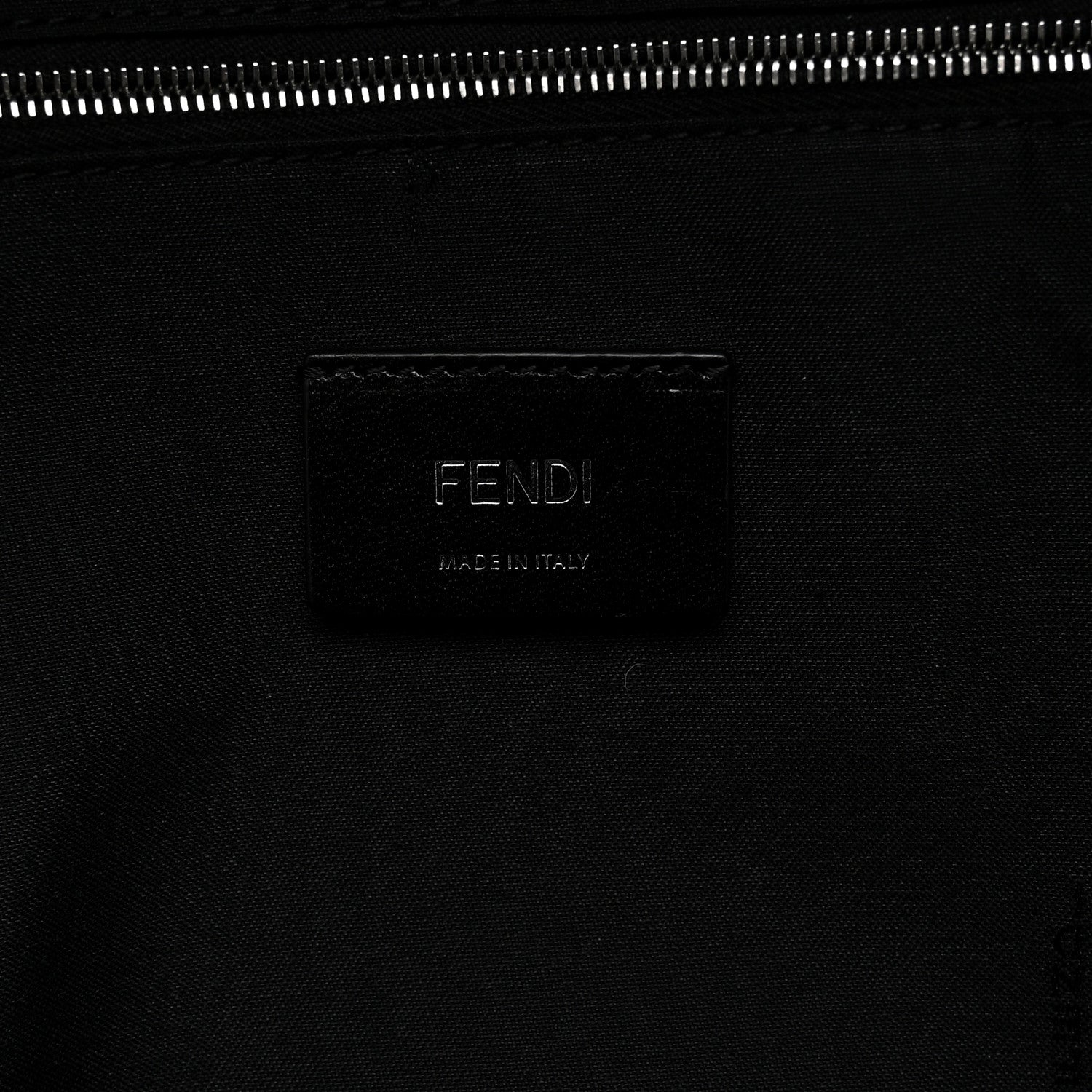 Fendi Glazed Fabric Nylon FF 1974 Diagonal Pouch Pocket Backpack Tobacco Moresco Black 6 of 10