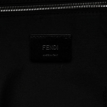 Fendi Glazed Fabric Nylon FF 1974 Diagonal Pouch Pocket Backpack Tobacco Moresco Black 6 of 10
