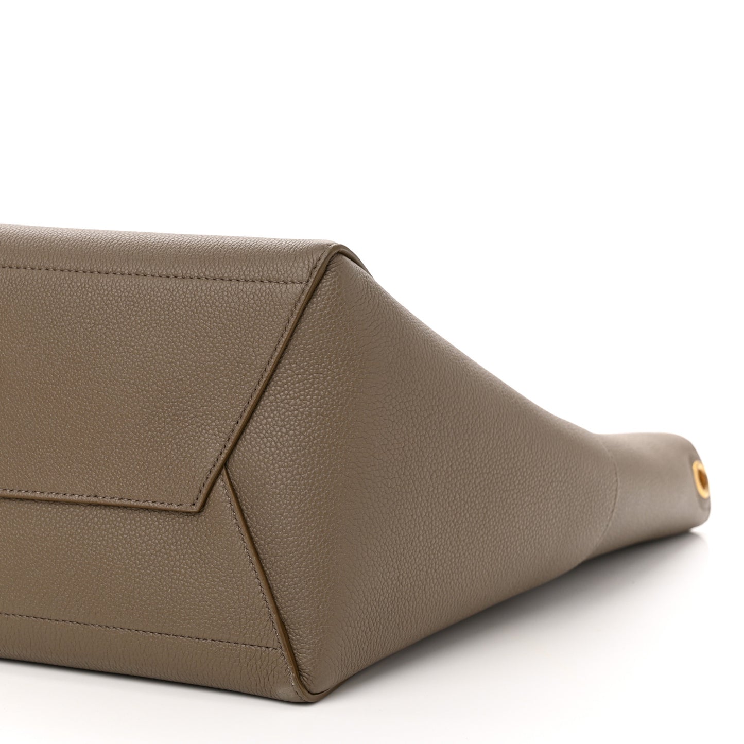 Soft Grained Calfskin Sangle Bucket Bag Taupe